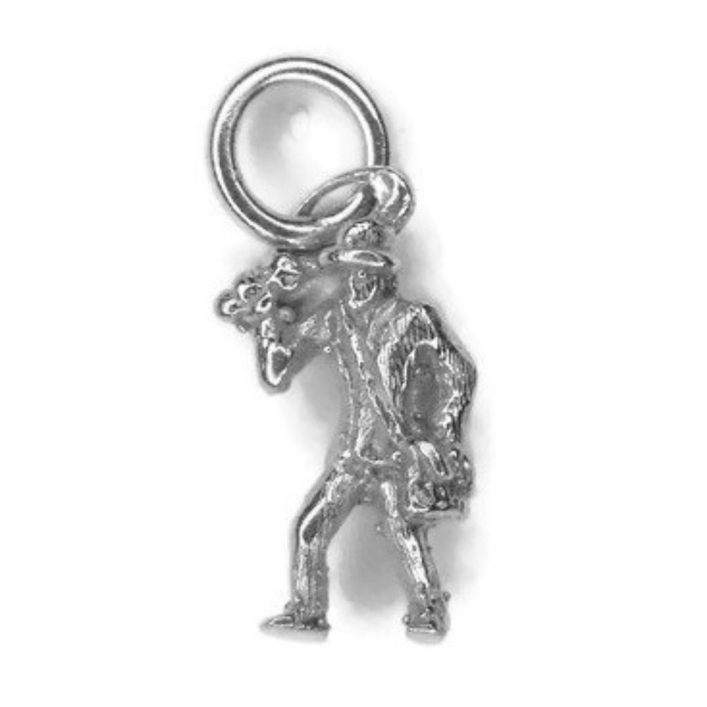 Miner Man .925 Sterling Silver Charm Pendant